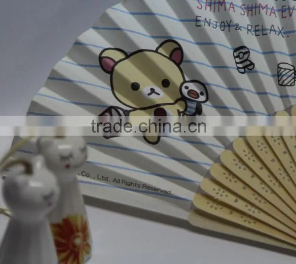 Lovely Theme Bamboo Paper Craft Hand Fan photo-4