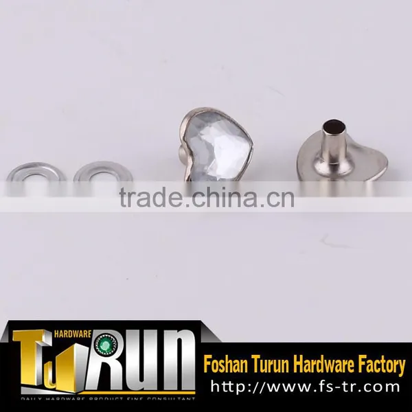 Brass Nickel-free White Woman Shoes Close-end Rivet photo-2