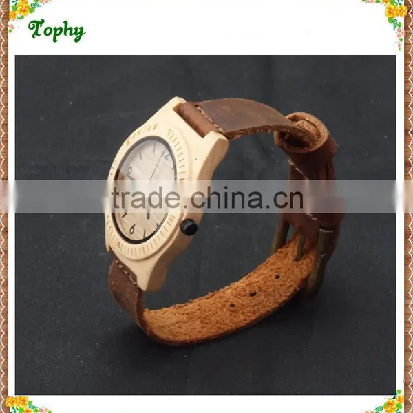 2016 Men Fashion Custom Logo Wood Watches Wholesale,watch Genuine Leather,watch Men Leather photo-3