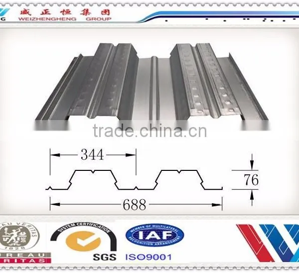 Galvanized Corrugated Metal Floor Decking Manufacturer YX51-342-1025 photo-2