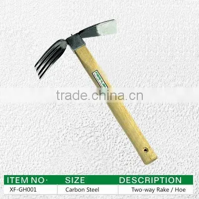 Double Useful Stainless Spade Rake With Wood Handle photo-2