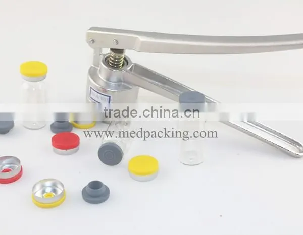 100sets/ Lot 10ml Glass Vials+20mm Vial Stopper + 20mm Flip off Caps + 1pcs 20mm Vial Crimper photo-4