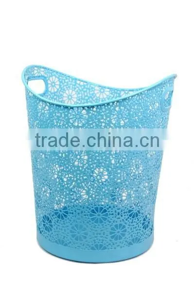 Snow Pattern Metal Punched Trash Can for Home or Office photo-2