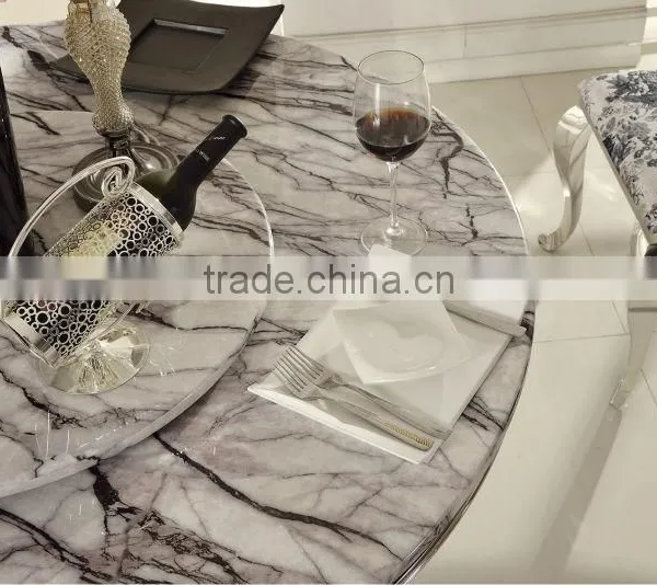 TH381 Durable Marble Top Round Dining Table photo-3