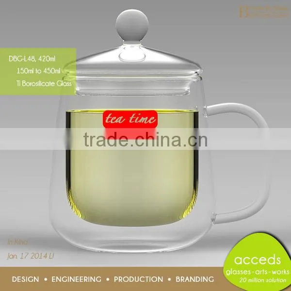 Excellent Strength Double Wall Glass Milk Mug photo-5