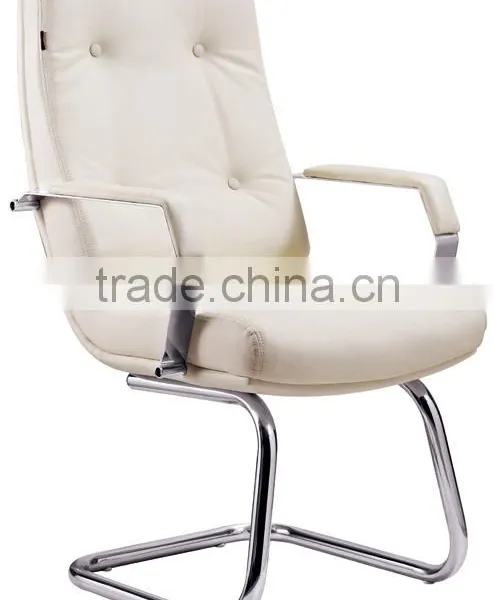 Elegnt Big Boss Manager White Leather Executive Computer Swivel Chair photo-4