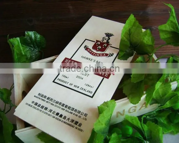 Single Natural Wooden Wine Box photo-2