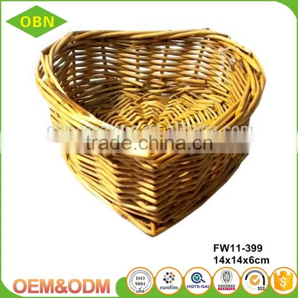 Handwoven Eco-friendly Heart Shape Wicker Gift Basket photo-2