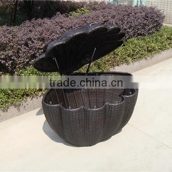 Shell Shape Outdoor Furniture Rattan Storage Boxs photo-3