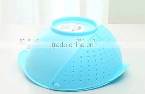 Plastic Folding Basket Drain Rack for Fruit,collapsible Colander Strainer photo-4