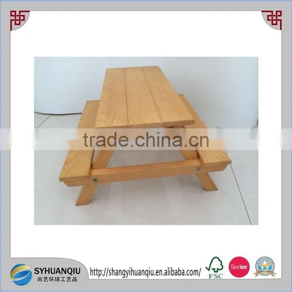Kitchen &BBQ Condiment Pictic Table Miniature Furniture Outdoor Garden Wooden Picnic Table & Benchs photo-2