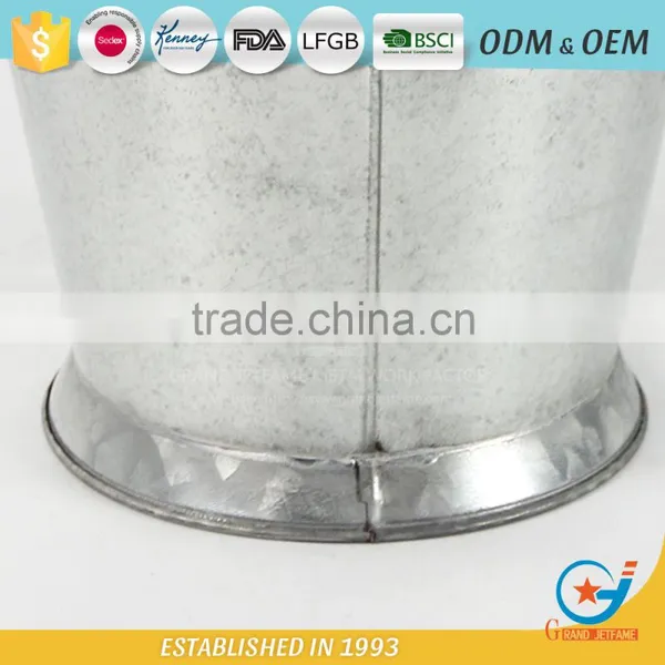 Garden Iron and Zinc Powder Coated Metal Buckets for Flowers Metal Bucket Planters photo-3