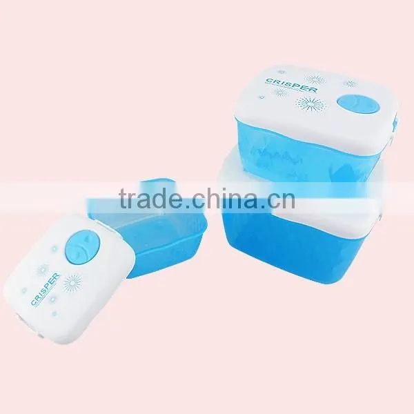 Food Grade 3pcs Plastic Food Storage Container Set With Lock photo-2