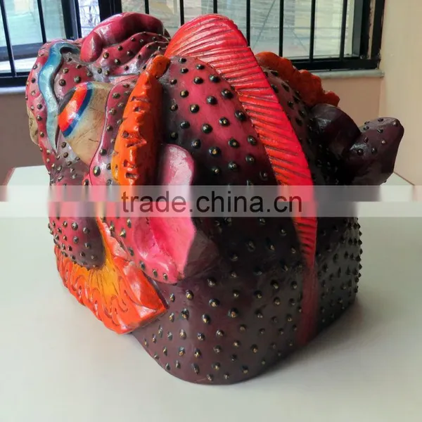 Dragon Mask Wall Hanging Decor Handmade in Nepal photo-3