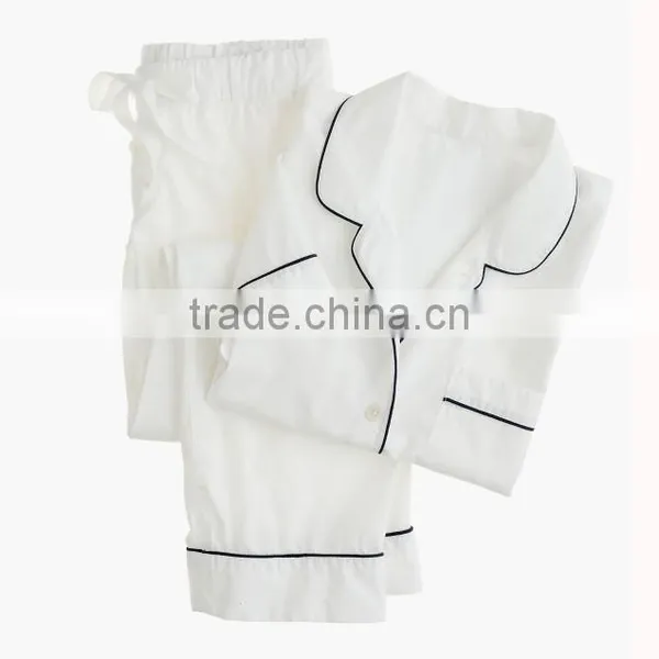 Cheap Pajama Sets Vintage Plain Dyed Custom Made Short-Sleeve Wholesale Pajama Set Women photo-3