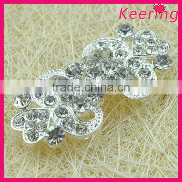 Fashionable Wholesale Crystal Color Rhinestone Flower Metal Button WBK-1498 photo-4