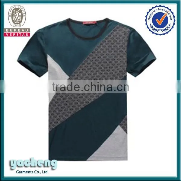 Customized Patch T-shirt, Plain Dyed Solid Color Cotton T-shirt in Bulk