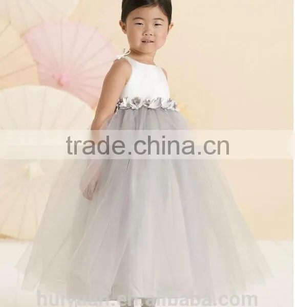 Cute Baby Strap Tulle Flower Ball Gown Flower Girl Dress photo-3
