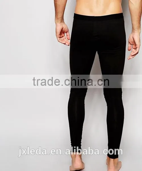 Men Black Soft Loungewear Fitness Wear Leggings OEM Custom Factory in China photo-2