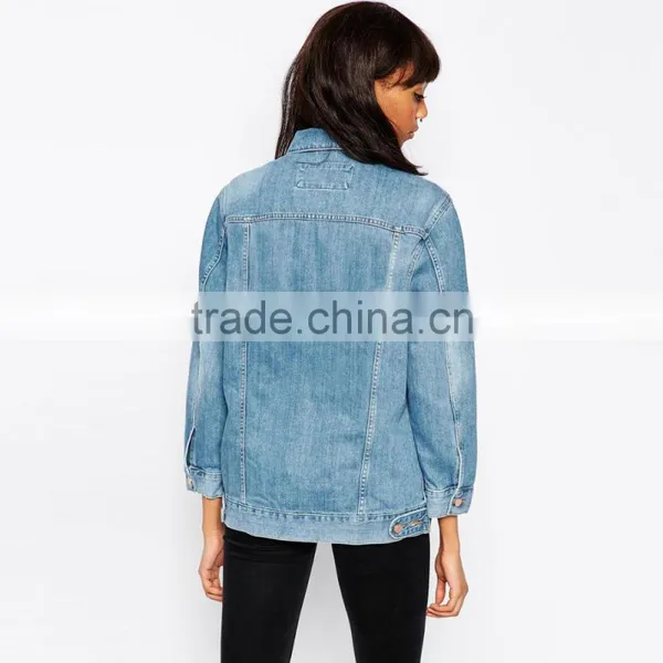 Denim Jacket Vintage Women's Lady Jacket Long Sleeve Jacket photo-2
