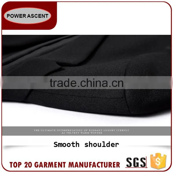 Wholesale Suit Polyester Fabric Black 1-Button Suits For Men photo-6