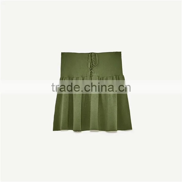 2017 OEM Spring Pleated Young Mini Oasis Skirts With Cords photo-6