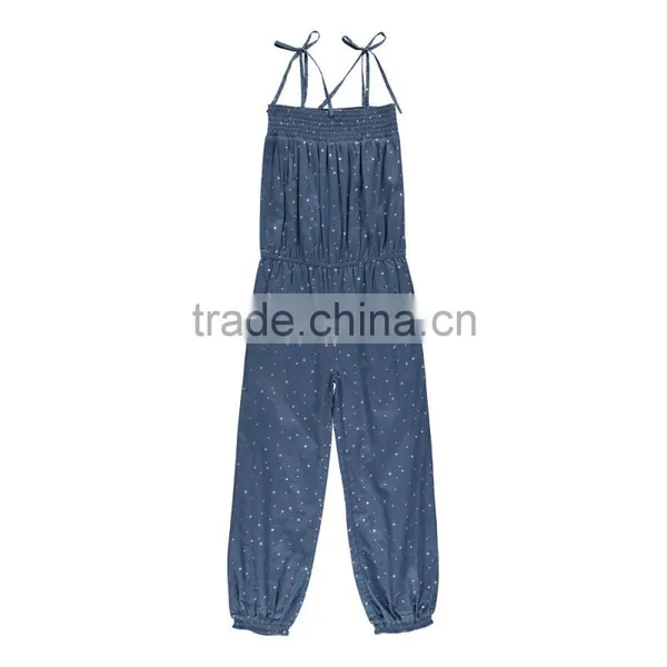 Kids Romper Baby Clothes Blue Denim One Piece Jumpsuit Wholesale Childrenis Clothing photo-2