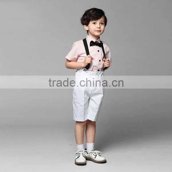 2016 New Hosting Clothes Set Boys Overrall Pants Set For Ring Bearer Wedding Boys Formal Clothing B-NB-CS905-27 photo-2