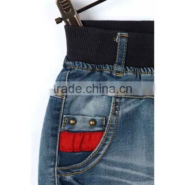 Top Quality Embroidery Patch Pocket Boys Ripped Jeans Regular Fit Kids Jeans for Autumn photo-4