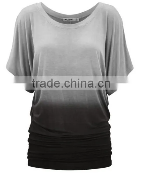 Autumn Europe and the United States Foreign Trade Easy Leakage Shoulder Lady T-shirt With Short Sleeves photo-5