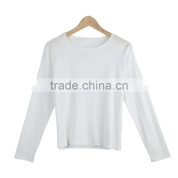 Guangzhou Long Sleve 100% Cotton Fabric t Shirt photo-3
