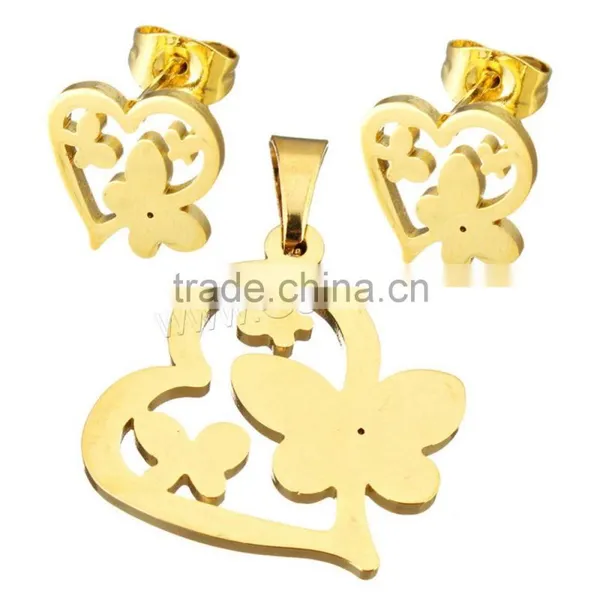 Fashion Jewelry Stainless Steel Heart Fashion Jewelry Set photo-2