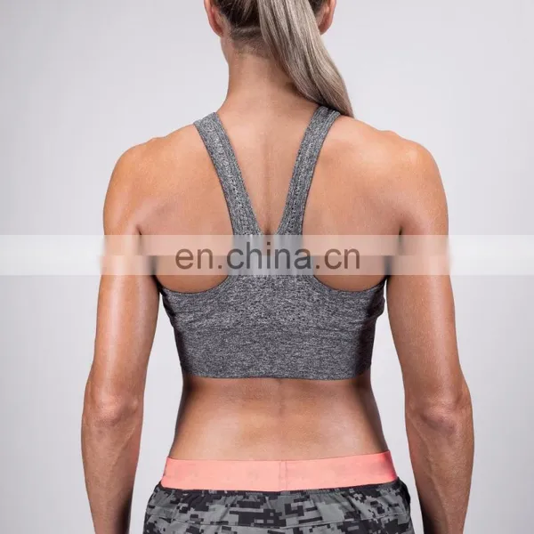 Comfortable Yoga Wear Wholesale Dry Fit Sports Bra Women Fitness Seamless Performance Gym Bra Black photo-6