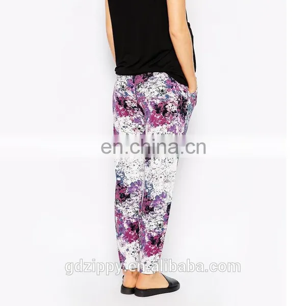New Fashion Casual Floral Printed Women's Harem Pants Wholesale photo-3