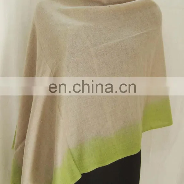 Gauze Pashmina Wool Shawl Stoles With Ombre Dye 2017 photo-5