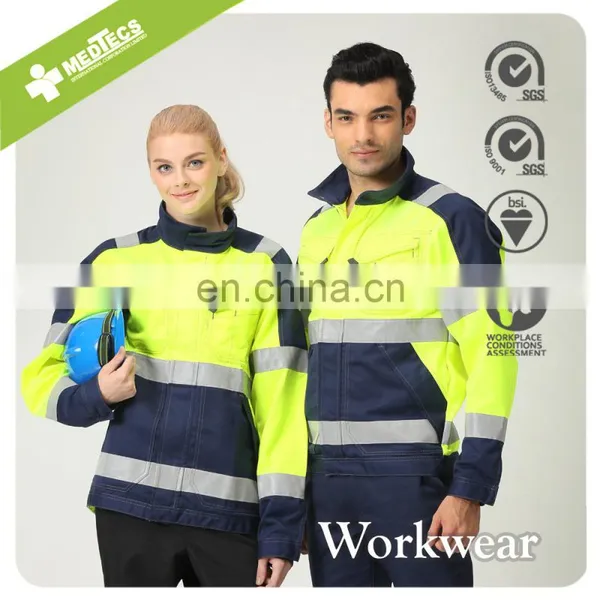Reflective Tape Safety Clothing Work Jacket for Transportation