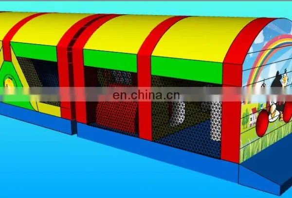 2017 Giant Inflatable Outdoor Kids and Adult Fitness Obstacle Course Equipment photo-3