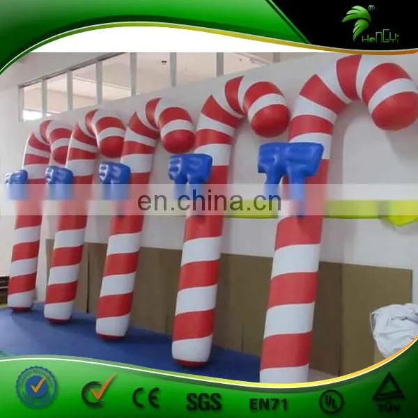 Charming Inflatable Christmas Ornament Candy Cane Air Balloon / Eco-friendly PVC Inflatable Crutch For Advertising Decoration photo-3