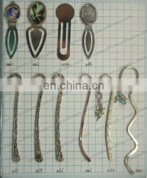 Silver Tone Metal Bookmarks With Loop