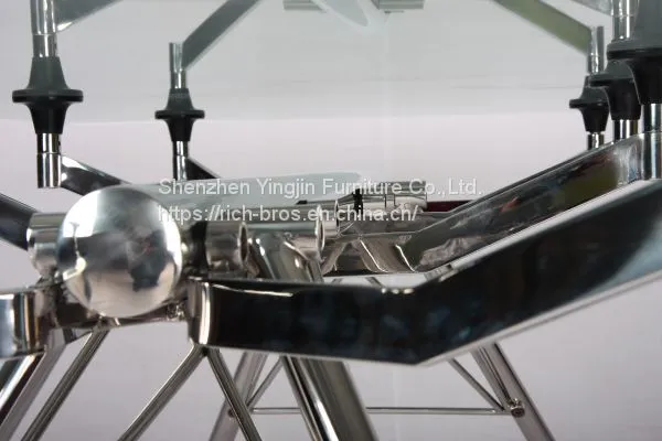 Office/dinning Table Glass Top Plus Metal Base Desk photo-4