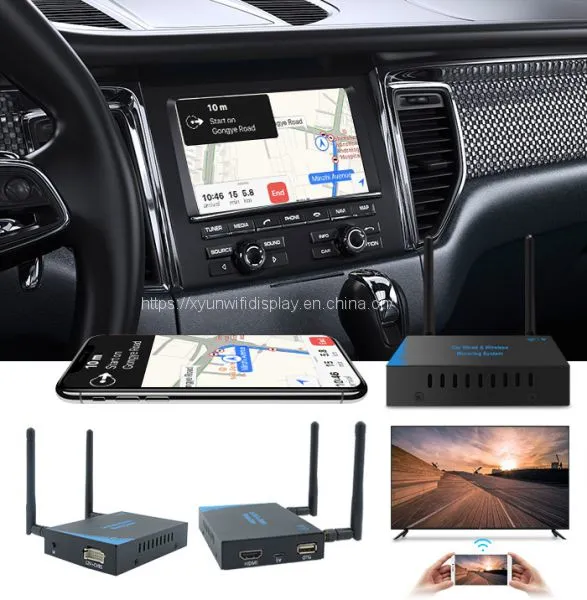 Wireless Carplay Box Vehicle Voice Navigation Multimedia Mirror Link Wifi Display Dongle Receiver