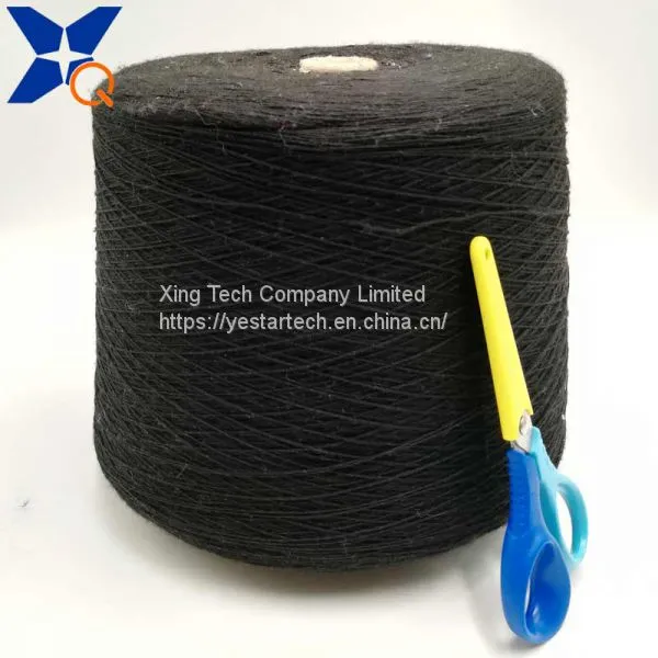 Thicker Black Thread Nm13/1ply 30% Carbon Inside Fiber Blended 70% Black Bulky Acrylic Fiber Woolen Spinning for Winter Gloves-XTAA024 photo-3