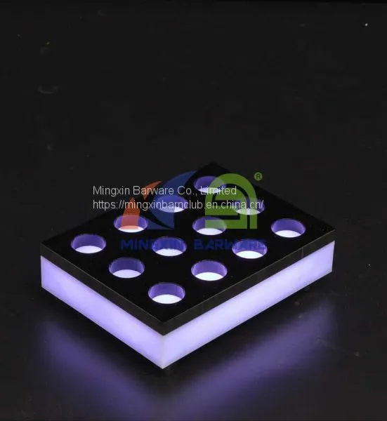 Shot Glass Serving Tray for 24 Shots LED Shot Glass Serving Tray