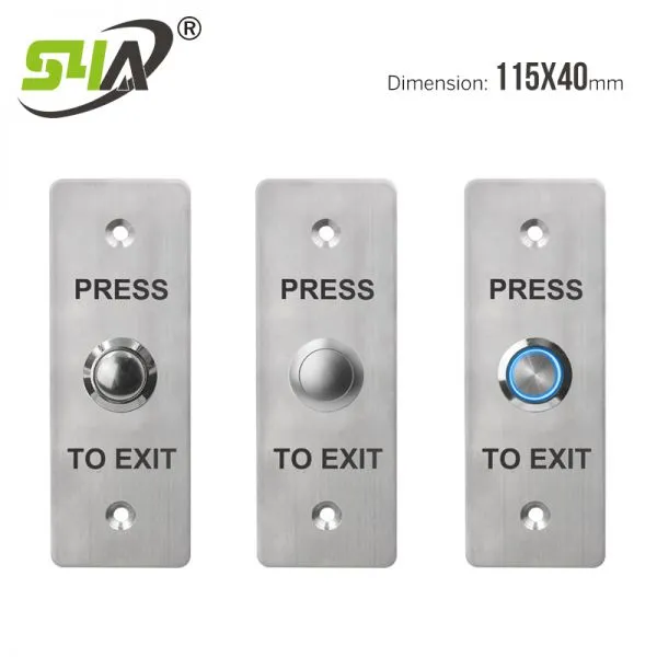 S4A stainless steel waterproof IP67 exit button silver cobalt DC12 door switch with LED