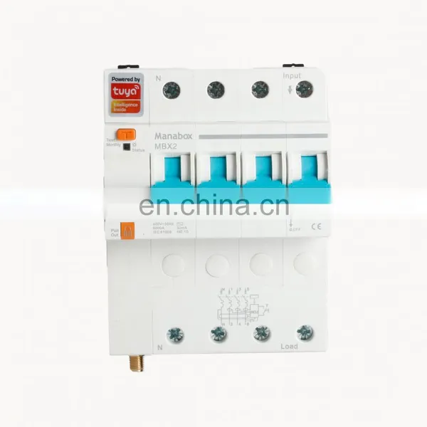 Circuit Breaker Smart 4P Mini Electrical Circuit Breaker Wifi Smart Recloser MCB
