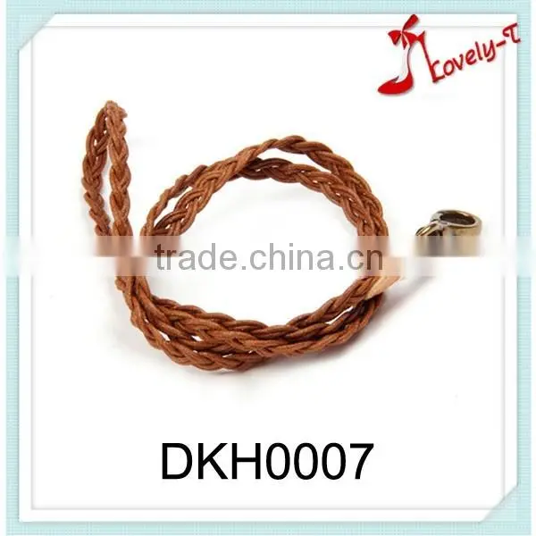 Hot Sale Handmade Key Holder Fashion Neck Hanging Wholesale Braided Leather Key Chain