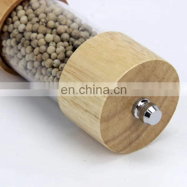 Food Grade Salt And Pepper Grinder Spice Mill Grinder Bottles Shaker With Wooden And Ceramic Mechanism photo-4