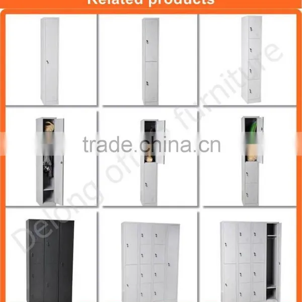 (DL-W1) Two Swing Door Grey Steel Wardrobes photo-6