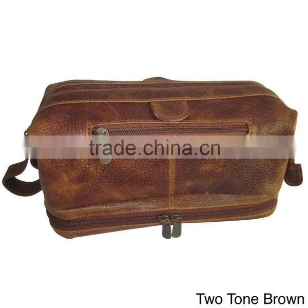 Guangzhou Supplier Leather Toiletry Bag Mens Wash Bag Travel Organizaer Bag photo-3
