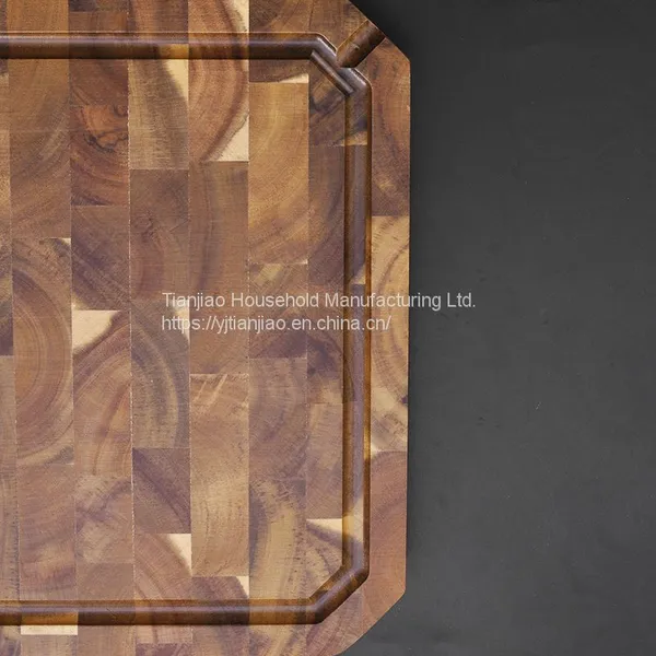 Premium OEM/Wholesale Custom Personalized Acacia Wood Chopping Boards Block Kitchen Wooden End Grain Cutting Board photo-5